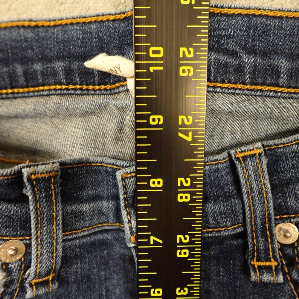 rag & bone Skinny Jeans Women’s 27 Blue Distressed Raw‎ Hem Designer Denim - Picture 6 of 15